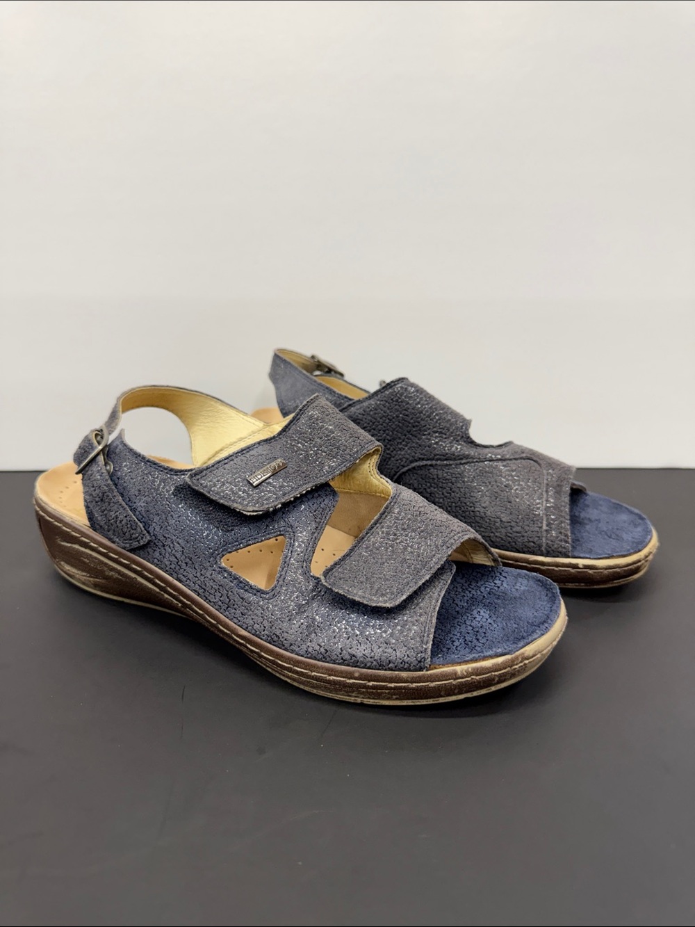 Fidelio Fabba Adjustable Navy Blue Women’s Comfort Sandals